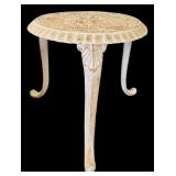 Beautiful Decor Including Cast Iron Plant Stand, Small Table Lamp and Candle Bird Cage