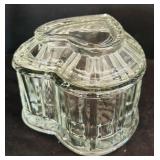 Gorgeous Vintage Crystal / Glass Decor Including Table Lamp, Paperweight, Floral Candle Holders and More
