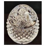 Gorgeous Vintage Crystal / Glass Decor Including Table Lamp, Paperweight, Floral Candle Holders and More