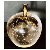 Gorgeous Vintage Crystal / Glass Decor Including Table Lamp, Paperweight, Floral Candle Holders and More