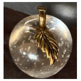 Gorgeous Vintage Crystal / Glass Decor Including Table Lamp, Paperweight, Floral Candle Holders and More