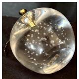 Gorgeous Vintage Crystal / Glass Decor Including Table Lamp, Paperweight, Floral Candle Holders and More