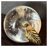 Gorgeous Vintage Crystal / Glass Decor Including Table Lamp, Paperweight, Floral Candle Holders and More