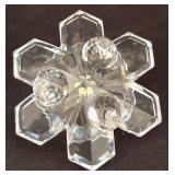 Gorgeous Vintage Crystal / Glass Decor Including Table Lamp, Paperweight, Floral Candle Holders and More