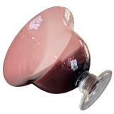 Set of Ruby Red Glass Bowl and Two Decorative Candle Holders