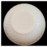 Vintage Nesting Swirl Fire King Milk Glass Mixing Bowls