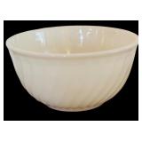 Vintage Nesting Swirl Fire King Milk Glass Mixing Bowls
