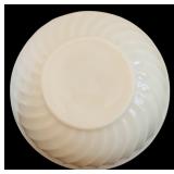Vintage Nesting Swirl Fire King Milk Glass Mixing Bowls