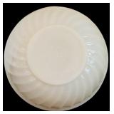 Vintage Nesting Swirl Fire King Milk Glass Mixing Bowls