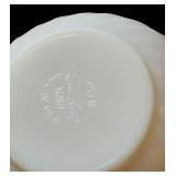 Vintage Nesting Swirl Fire King Milk Glass Mixing Bowls