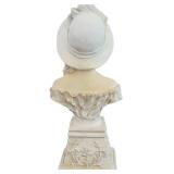 Resin Sculpture Young Social Lady Art Nouveau Bust