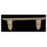 Wooden Detailed Cream Wall Shelves (3 Pieces)