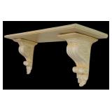 Wooden Detailed Cream Wall Shelves (3 Pieces)
