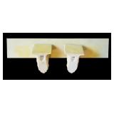 Wooden Detailed Cream Wall Shelves (3 Pieces)