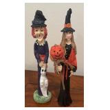 Festive Halloween Decor including Ceramic Pumpkins, Candle Holders and Figurines