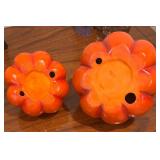 Festive Halloween Decor including Ceramic Pumpkins, Candle Holders and Figurines