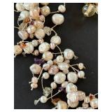 Stunning White Beaded Necklace and Earrings