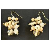 Stunning White Beaded Necklace and Earrings