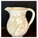 Two Grapes and Vines Whitewash Pitchers