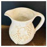 Two Grapes and Vines Whitewash Pitchers