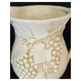 Two Grapes and Vines Whitewash Pitchers