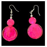 Beautiful Bright Pink Necklace and Earring Set
