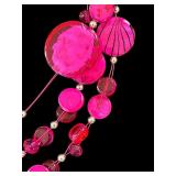 Beautiful Bright Pink Necklace and Earring Set