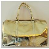 BCBG MAX AZRIA Metallic Gold Overnight / Weekender / Gym / Carry-on Tote