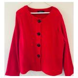 Evan-Picone Red Button-Up Sweater / Jacket