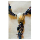 Beautiful Necklace in a Variety of Beautiful Hues, with Matching Earrings