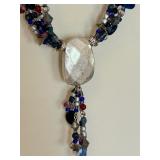 Beautiful Necklace in a Variety of Beautiful Hues, with Matching Earrings