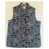 Liz Claiborne Zebra Print Vest
