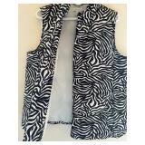 Liz Claiborne Zebra Print Vest