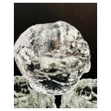 Trio of Kosta Boda Snowball Votive Candle Holders