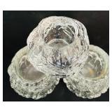 Trio of Kosta Boda Snowball Votive Candle Holders