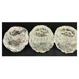 Trio of Kosta Boda Snowball Votive Candle Holders