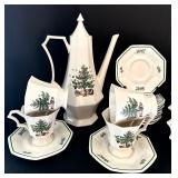 Nikko Classic Collection Christmas Tree China Tea Set
