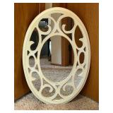 Gorgeous White Wood Framed Wall Mirror