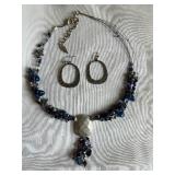 Beautiful Necklace in a Variety of Beautiful Hues, with Matching Earrings