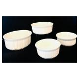 White Corning Ware Oven Safe Bakeware