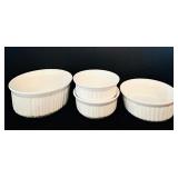 White Corning Ware Oven Safe Bakeware