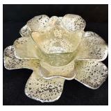 Pretty Silver and Gold Glass Candle Holders