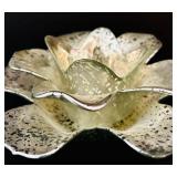 Pretty Silver and Gold Glass Candle Holders