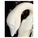 Beautiful Ceramic Swan with Faux Florals