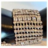 Rhinestone Bracelet, Marlys Pin, and Drop Earrings Set