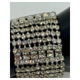 Rhinestone Bracelet, Marlys Pin, and Drop Earrings Set