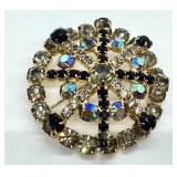 Set of 4 Vintage Holiday and Floral Costume Brooches