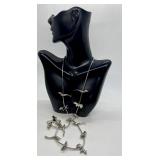26 Inch Silver Tone Fetish Figurine Necklace