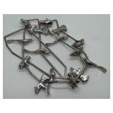 26 Inch Silver Tone Fetish Figurine Necklace