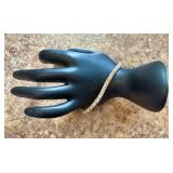 Sterling Silver 925 Tennis Bracelet with Cubic Zirconia, 7 Inches